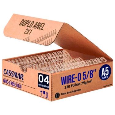 Imagem de Wireo para Encadernação 2x1 A5 Rose Gold 58 120 fls 04un - Cassmar