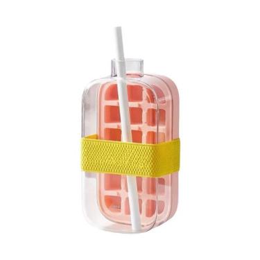 Imagem de Copo Portátil 2 Em 1 Para Gelo Com Canudo, Liberação Rápida, Plástico 