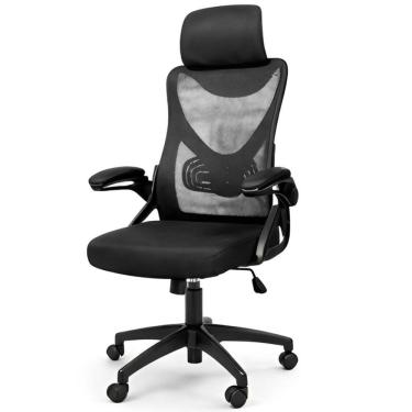 Imagem de Cadeira Escritório Ergonômica Giratoria Confortável Suporta 120 Kg Preta Viper Pro Office Creative