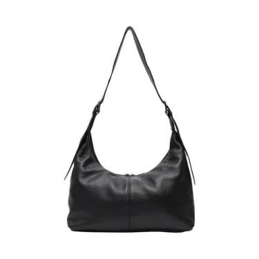 Imagem de Bolsa Transversal Grande Feminina Em Couro Legítimo Com Alça Larga, Bo