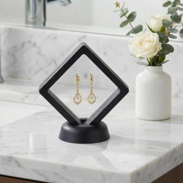 Imagem de Expositor De Joias 7cm Display Flutuante 3D Para Medalhas Moedas E Ped