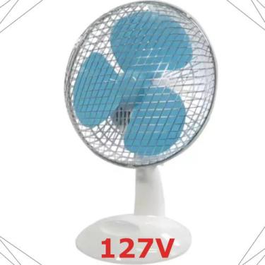 Imagem de Ventilador De Mesa E Parede Personal Fan Fame Branco E Azul Diâmetro 1