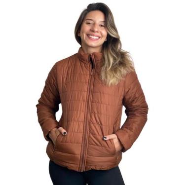 Imagem de Jaqueta Puffer Feminino Bobojaco Inverno Blusa Frio Forrada COR:CREMET