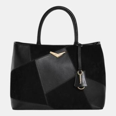Imagem de Bolsa Tote Grande Preta Feminina Via Marte B1-326-01-Feminino