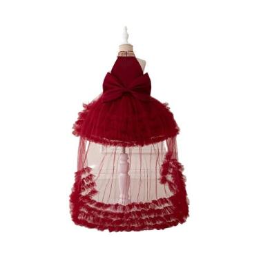 Imagem de Vestido De Festa Com Lantejoulas Para Menina, Grande Laço, Vestido De 