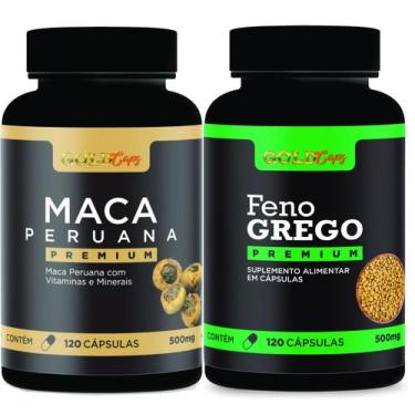 Imagem de Feno greg o Mac a kit frascos de 120 cápsulas Total 240 cápsulas Suple