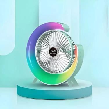 Imagem de Ventilador De Mesa Com LED Portátil Silencioso Recarregável Pei-A3 - F