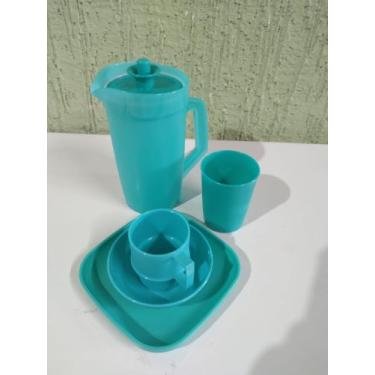 Imagem de Tupperware Kit Infantil Miniaturas Verde Agua 5 Peças 