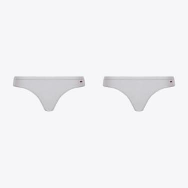 Imagem de Kit 2 Calcinhas Lupo Loba Algodão Fio Dental 40355-001, Branco, P