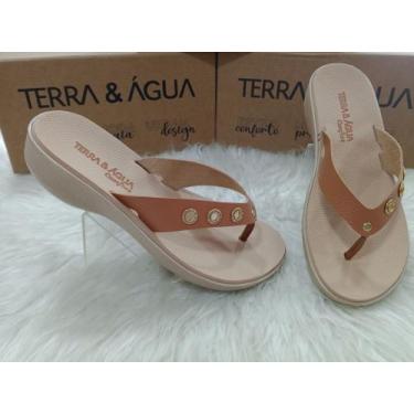Imagem de Tamanco Terra e Água Floter Strass 471121, Caramelo, 37