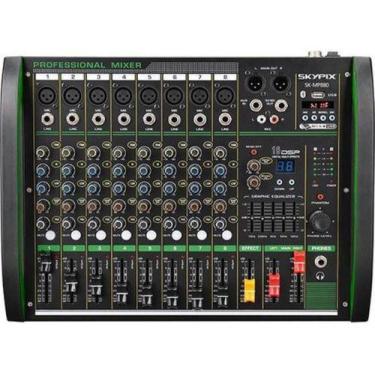 Imagem de Mesa De Som Mixer 8 Canais Sk-mp880 Interface Usb Efx Skypix