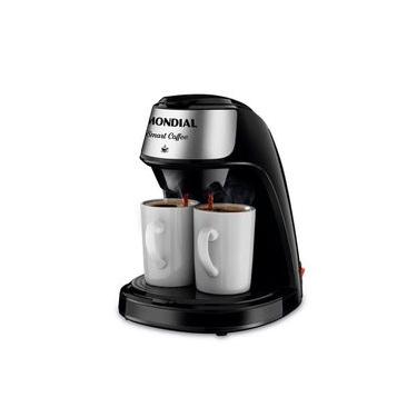 Imagem de Cafeteira Elétrica Mondial Smart Coffe C-42-2X-BI 2 Xícaras Preto-Inox 500W 110V