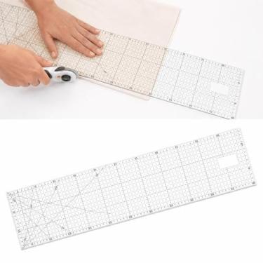 Imagem de Régua de Corte Patchwork Grande 60x15cm Costura para Medir Marcar Mode