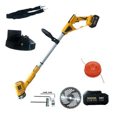 Imagem de Aparador De Grama Sem Fio Brushless 2 Baterias 38v Com Carretel Nylon 
