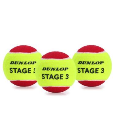 Imagem de Bola de Tênis Dunlop Stage 3 - Embalagem com 3 unidades