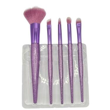Imagem de Kit de Pincéis Aoyasiyue Decoration  5 Peças para Maquiagem, Lilás