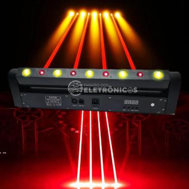 Imagem de Kit 2 Barra Laser 9 LEDs com Movimento 180 para Palco, Festa e DJ Bivo