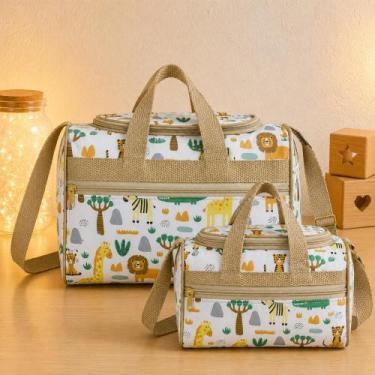 Imagem de Kit 2 Bolsas Maternidade Bebe Várias Cores Menina/Menino Cor:Bege - Ra