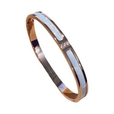 Imagem de Conjunto De Pulseiras Empilháveis De Aço Inoxidável Com Zircônia Brilh