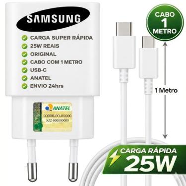 Imagem de Carregador Original Samsung Turbo 25w A05 A15 A25 A35 A55, Branco