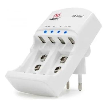 Imagem de Carregador De Pilhas E Bateria 9v Bivolt Automático Mox Cp50