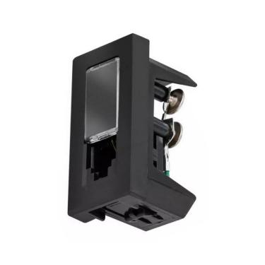 Imagem de Tomada RJ11 615010pt 4 Fios para Telefonia Cabo 1M Preto Estrutura Resistente 1 Unidade