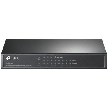 Imagem de Switch TL-SG1008P Gigabit 10-100-1000 RJ45 Poe+ Plug And Play sem Ventoinhas Preto TP-Link