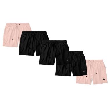 Imagem de Kit 5 Shorts Bermuda Life Masculino Casual Básico Mauricinho Tactel-Masculino