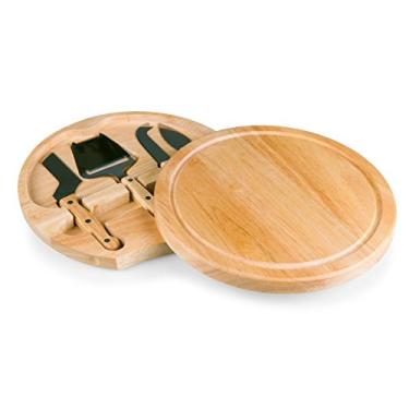 Imagem de TOSCANA - a Picnic Time brand Conjunto de tábua de queijo e facas Circo – Conjunto de tábua de charcutaria – Tábua de corte de madeira, (Parawood)