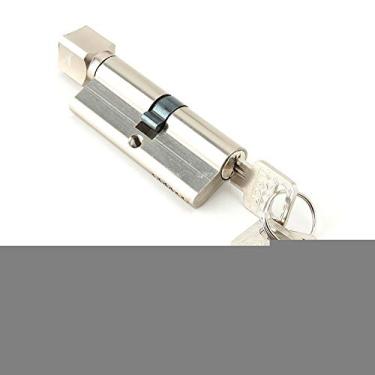 Imagem de Ciglow Cilindro de fechadura de porta, cilindro de trava de porta de alumínio de 70 mm com 3 chaves para segurança residencial fácil de instalar