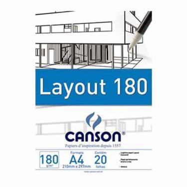 Imagem de Bloco A4 Papel Layout 180 Gr Com 20 Fls