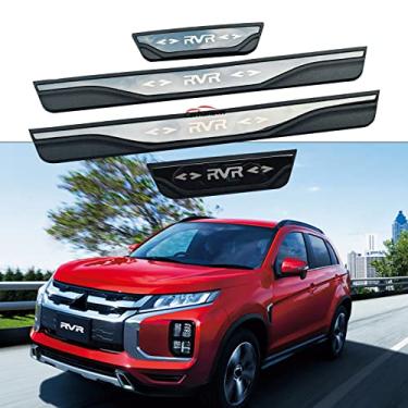 Imagem de GZBFTDH Proteção de Peitoril Soleira da Porta, para Mitsubishi RVR 2011-2022 Carro Acessórios, Aço Inoxidável Kick Plate Guard de Pedal de Limiar Protetor, Peças para Automóveis