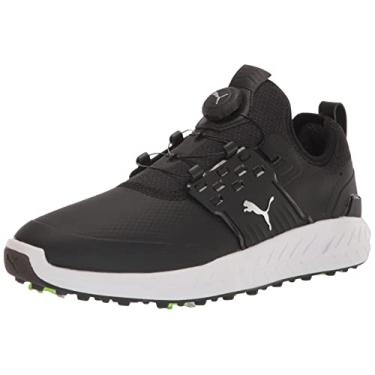 Imagem de Puma Tênis de golfe masculino Ignite Articulate Disc Golf, Puma Preto/PUMA Silver/PUMA Black, 42