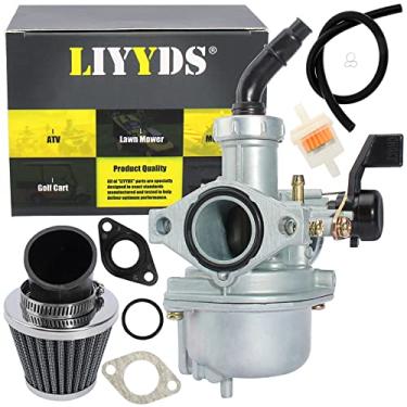 Imagem de LIYYDS Kit de filtro de ar do carburador PZ22 para motor 50cc 70cc 90cc 110cc 125cc 140cc 150cc 4 tempos ATV Dirt Pit bike Go Kart Quad Monkey Scooter CRF70F XR70R Kawasaki KLT110 TaoTao NST