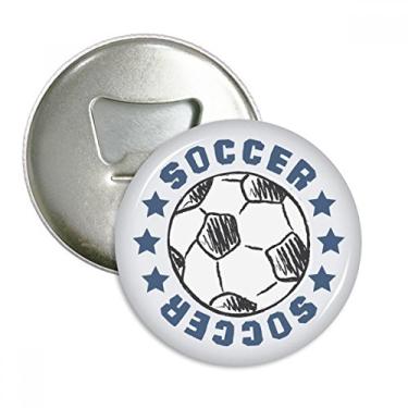 Imagem de Abridor de garrafas com ímã de geladeira e desenho esportivo de futebol de futebol