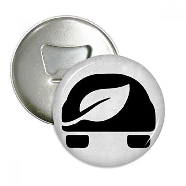 Imagem de Folha carro energia veículos proteger o meio ambiente abridor de garrafas ímã de geladeira emblema multifuncional