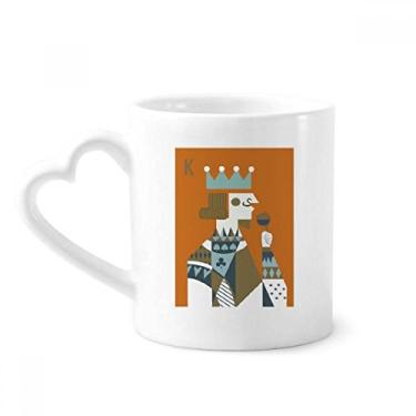 Imagem de Baralho de cartas K ilustração padrão caneca café cerâmica copo de coração de vidro