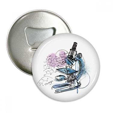 Imagem de Chemistry Kowledge Microscópio Abridor de Garrafas Imã de Geladeira Emblema Multifuncional