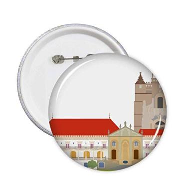 Imagem de Alfinetes de Portugal Coimbra National Landmark Building Badge Button Emblem Acessório Decoração 5 peças