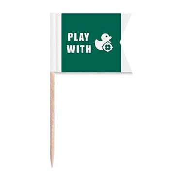 Imagem de Pato Cruise Art Deco Presente Fashion Palito Bandeiras Marcação para Bolo Festa Prato de Queijo