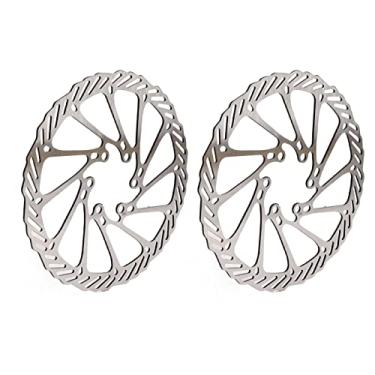 Imagem de Rotores de Freio a Disco de Bicicleta, Aço Resistente Oco 2 Peças Resistência à Corrosão a Disco de Freio de Bicicleta Boa Ventilação Leve Com Parafuso para Substituição (160 mm)
