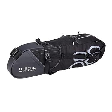 Imagem de Bolsa para selim de bicicleta, 12 litros, de grande capacidade, à prova de respingos, bolsa de traseiro, acessórios de ciclismo