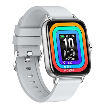 Imagem de Smart Watch Bluetooth Chamada Masculino Feminino Rastreador Fitness Smartwatch 1.7'' Full Touch Screen Monitoramento do Sono Rastreador Inteligente (Prata) little surprise