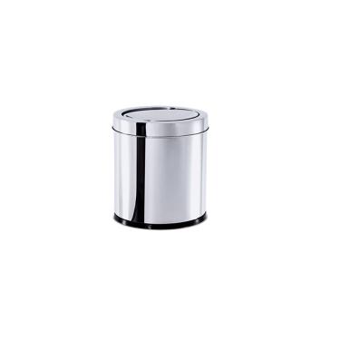 Imagem de Lixeira com Tampa Basculante Brinox Decorline 5,4 L - Ø 18,5 x 20 cm Aço Inox