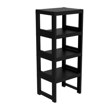 Imagem de Estante Demi Quadra com 4 Prateleiras Preta