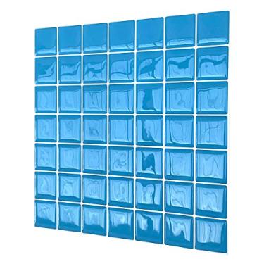 Imagem de Pastilha Adesiva Resinada Azul Claro Kit 4 Placas, Cromo Sign