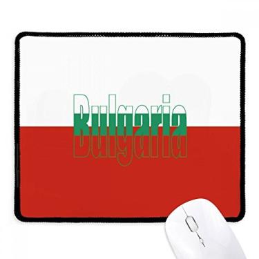 Imagem de Nome da bandeira do país Bulgária antiderrapante, mouse pad, jogo, escritório, bordas costuradas, presente