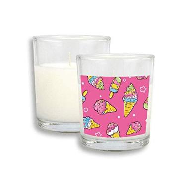 Imagem de Star Pink Sugar Picolé sorvete velas brancas de vidro perfumado cera de incenso