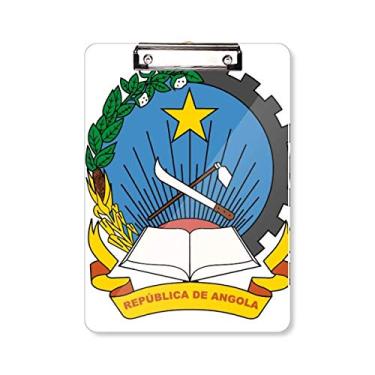 Imagem de Luanda Angola Emblema Nacional Prancheta Pasta Bloco de Escrita Placa de Apoio A4