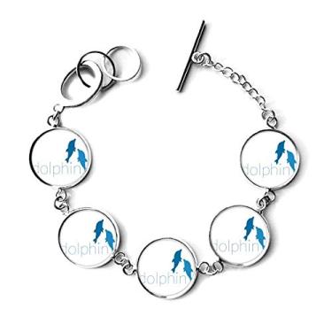 Imagem de Bracelete Blue Ocean Docile com dois golfinhos